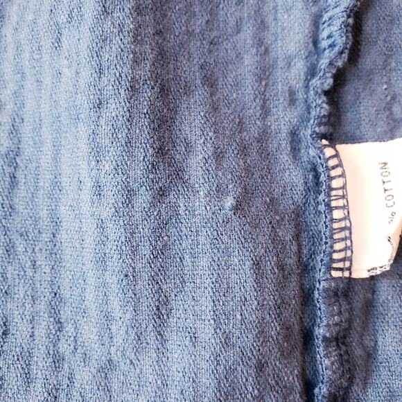 BRYN WALKER Ribbed Corduroy Jacket Blue Minimalist Lagenlook Women's Size Medium - Picture 13 of 13